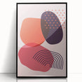 Boho Wall Art - Abstract Pink and Red Modern Bohemian Canvas Print