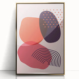 Boho Wall Art - Abstract Pink and Red Modern Bohemian Canvas Print