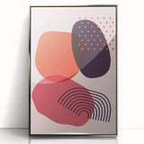 Boho Wall Art - Abstract Pink and Red Modern Bohemian Canvas Print