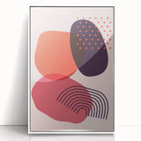 Boho Wall Art - Abstract Pink and Red Modern Bohemian Canvas Print