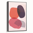 Boho Wall Art - Abstract Pink and Red Modern Bohemian Canvas Print