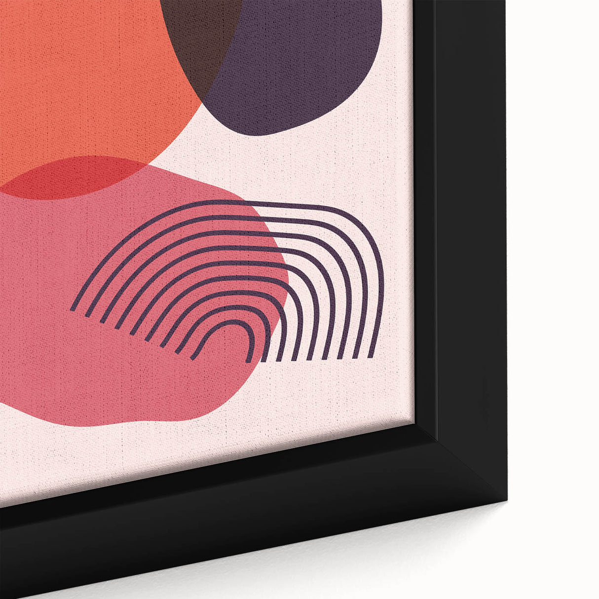Boho Wall Art - Abstract Pink and Red Modern Bohemian Canvas Print
