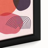 Boho Wall Art - Abstract Pink and Red Modern Bohemian Canvas Print