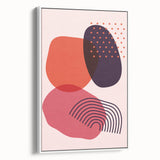 Boho Wall Art - Abstract Pink and Red Modern Bohemian Canvas Print