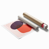 Boho Wall Art - Abstract Pink and Red Modern Bohemian Canvas Print