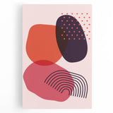 Boho Wall Art - Abstract Pink and Red Modern Bohemian Canvas Print