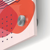 Boho Wall Art - Abstract Red and Pink Geometric Bohemian Canvas Print