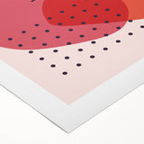 Boho Wall Art - Abstract Red and Pink Geometric Bohemian Canvas Print