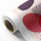 Boho Wall Art - Abstract Red and Pink Geometric Bohemian Canvas Print