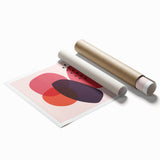 Boho Wall Art - Abstract Red and Pink Geometric Bohemian Canvas Print