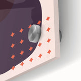 Boho Wall Art - Abstract Red and Pink Geometric Canvas Print for Interiors