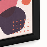 Boho Wall Art - Abstract Red and Pink Geometric Canvas Print for Interiors