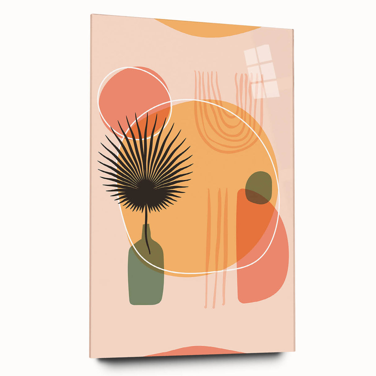 Boho Wall Art - Abstract Sunset and Nature-Inspired Bohemian Canvas Print