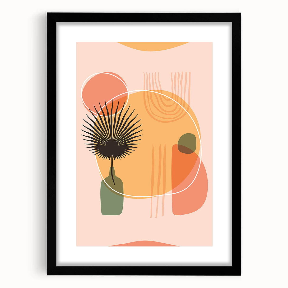 Boho Wall Art - Abstract Sunset and Nature-Inspired Bohemian Canvas Print