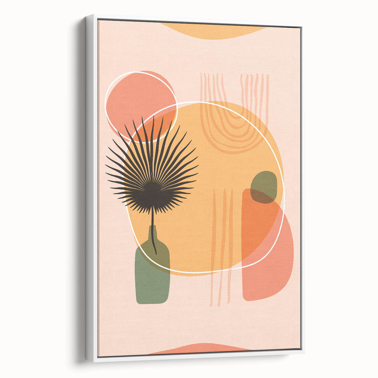 Boho Wall Art - Abstract Sunset and Nature-Inspired Bohemian Canvas Print