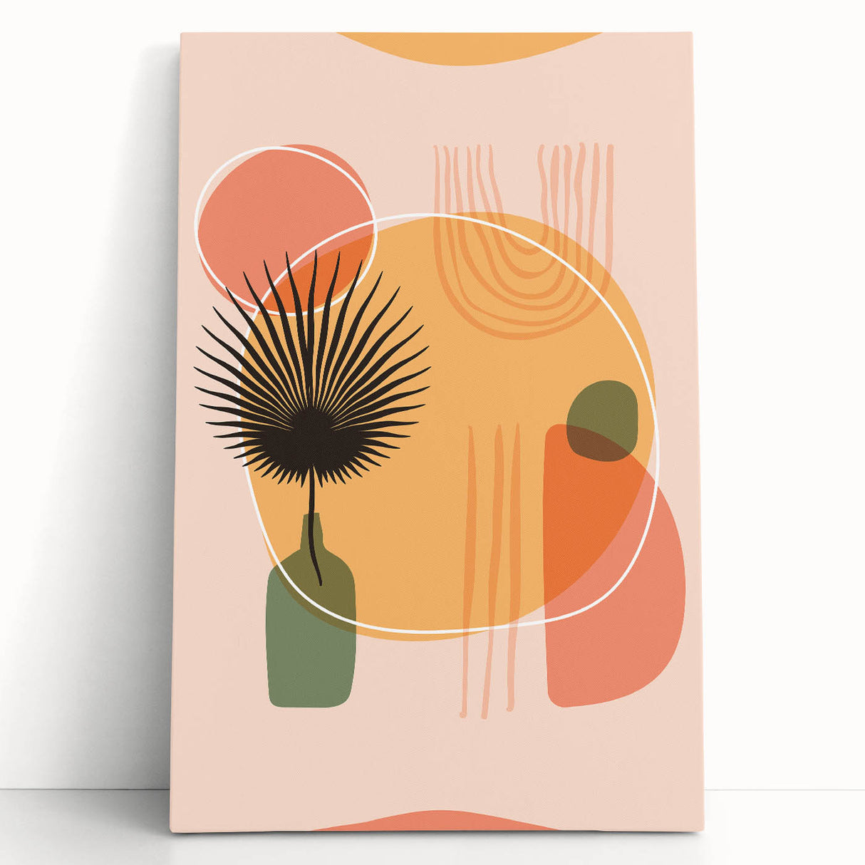 Boho Wall Art - Abstract Sunset and Nature-Inspired Bohemian Canvas Print