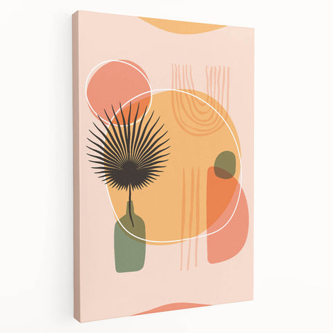 Boho Wall Art - Abstract Sunset and Nature-Inspired Bohemian Canvas Print