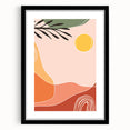 Boho Wall Art - Abstract Sun and Nature-Inspired Bohemian Canvas Print