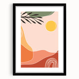 Boho Wall Art - Abstract Sun and Nature-Inspired Bohemian Canvas Print