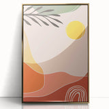 Boho Wall Art - Abstract Sun and Nature-Inspired Bohemian Canvas Print