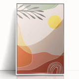 Boho Wall Art - Abstract Sun and Nature-Inspired Bohemian Canvas Print