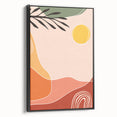 Boho Wall Art - Abstract Sun and Nature-Inspired Bohemian Canvas Print