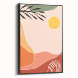 Boho Wall Art - Abstract Sun and Nature-Inspired Bohemian Canvas Print