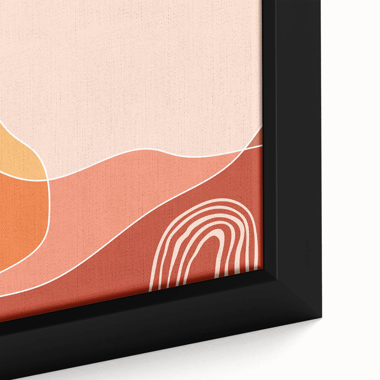Boho Wall Art - Abstract Sun and Nature-Inspired Bohemian Canvas Print