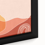 Boho Wall Art - Abstract Sun and Nature-Inspired Bohemian Canvas Print