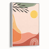 Boho Wall Art - Abstract Sun and Nature-Inspired Bohemian Canvas Print