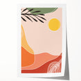 Boho Wall Art - Abstract Sun and Nature-Inspired Bohemian Canvas Print