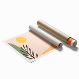 Boho Wall Art - Abstract Sun and Nature-Inspired Bohemian Canvas Print