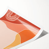 Boho Wall Art - Abstract Sun and Nature-Inspired Bohemian Canvas Print