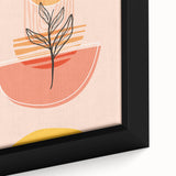 Abstract Boho Wall Art - Earthy Tones with Nature-Inspired Sun Design