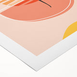 Abstract Boho Wall Art - Earthy Tones with Nature-Inspired Sun Design