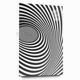 Optical Illusion Art - Black and White Geometric Spiral Design