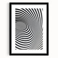 Optical Illusion Art - Black and White Geometric Spiral Design