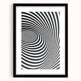 Optical Illusion Art - Black and White Geometric Spiral Design