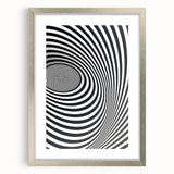 Optical Illusion Art - Black and White Geometric Spiral Design