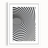 Optical Illusion Art - Black and White Geometric Spiral Design