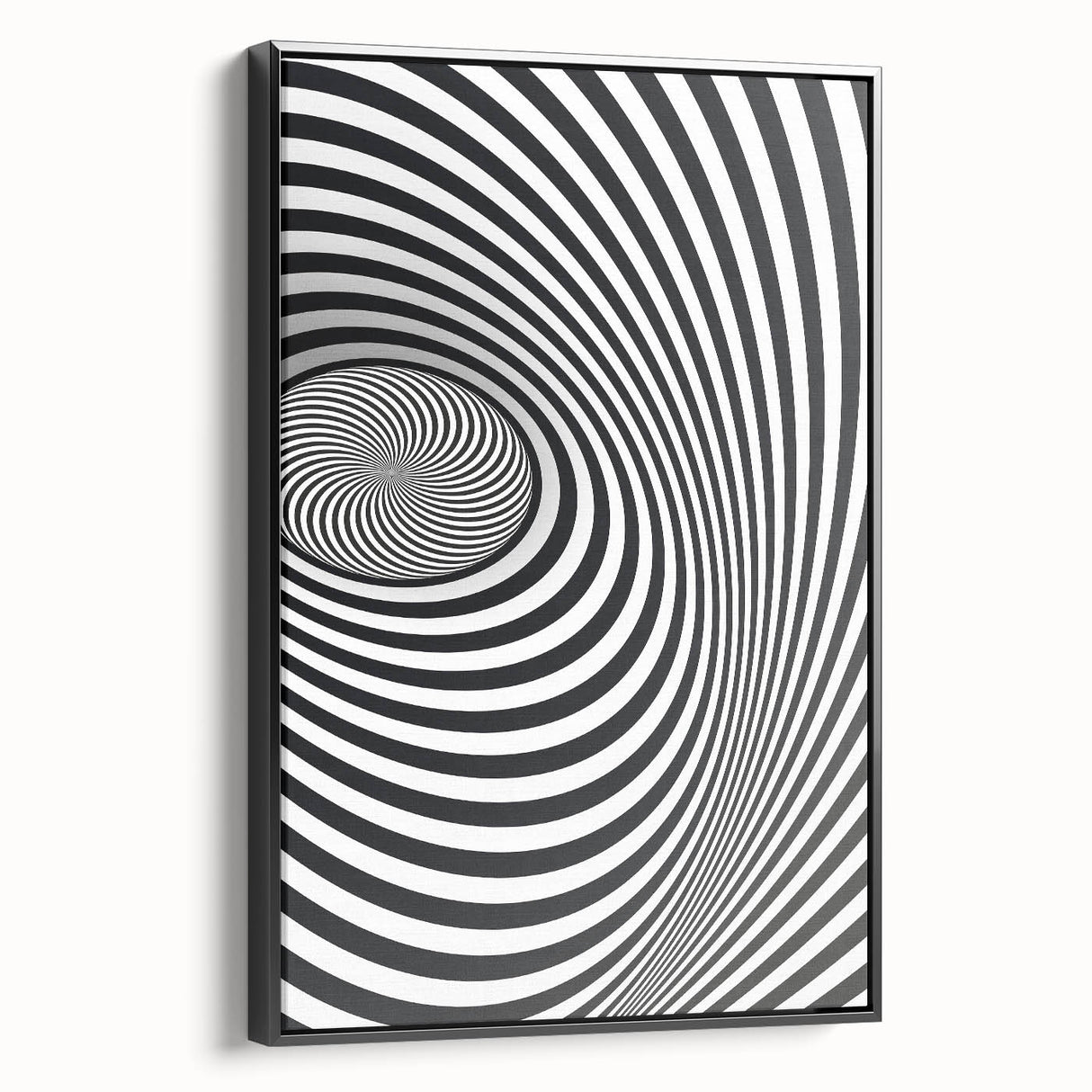 Optical Illusion Art - Black and White Geometric Spiral Design