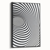 Optical Illusion Art - Black and White Geometric Spiral Design