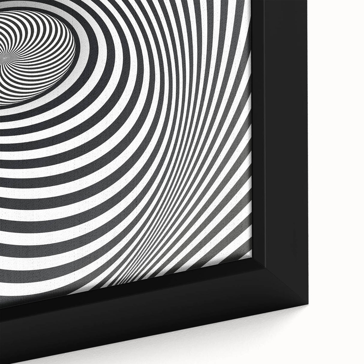 Optical Illusion Art - Black and White Geometric Spiral Design