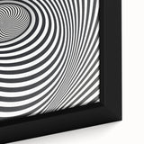 Optical Illusion Art - Black and White Geometric Spiral Design