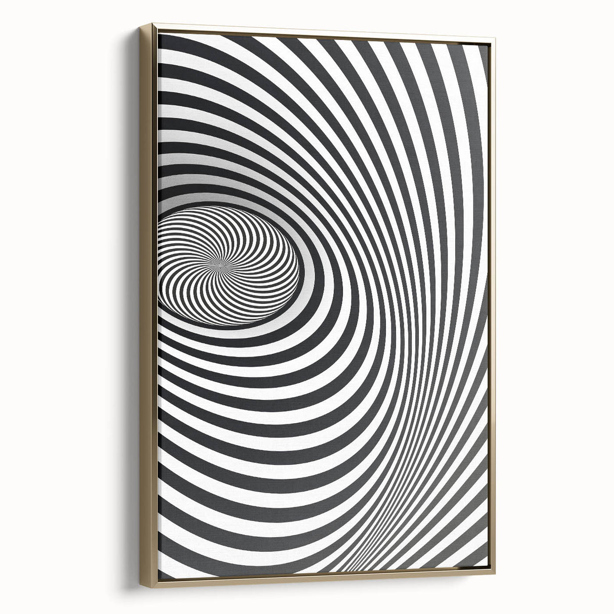 Optical Illusion Art - Black and White Geometric Spiral Design