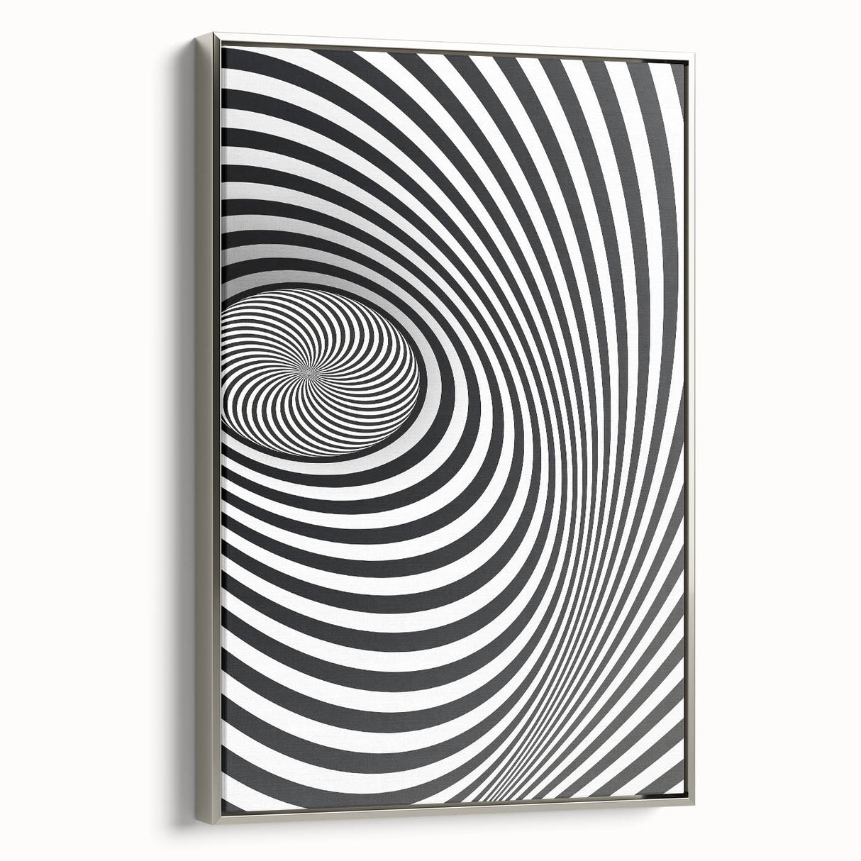 Optical Illusion Art - Black and White Geometric Spiral Design