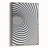 Optical Illusion Art - Black and White Geometric Spiral Design