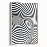 Optical Illusion Art - Black and White Geometric Spiral Design
