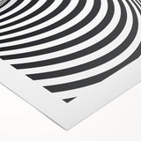 Optical Illusion Art - Black and White Geometric Spiral Design