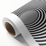 Optical Illusion Art - Black and White Geometric Spiral Design